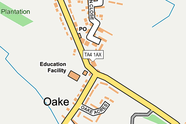 TA4 1AX map - OS OpenMap – Local (Ordnance Survey)