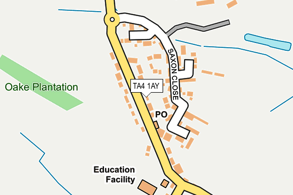 TA4 1AY map - OS OpenMap – Local (Ordnance Survey)