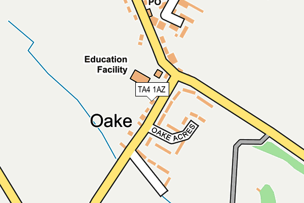 TA4 1AZ map - OS OpenMap – Local (Ordnance Survey)