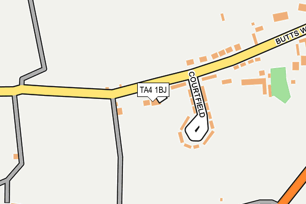 TA4 1BJ map - OS OpenMap – Local (Ordnance Survey)