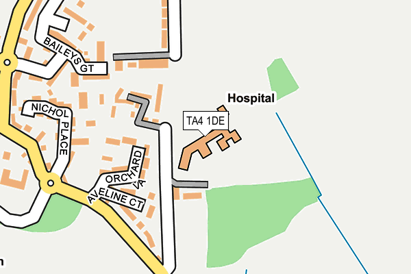 TA4 1DE map - OS OpenMap – Local (Ordnance Survey)