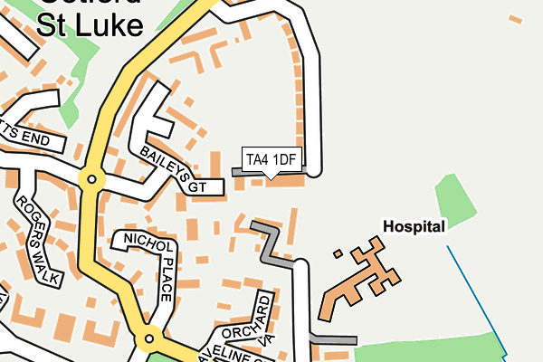 TA4 1DF map - OS OpenMap – Local (Ordnance Survey)