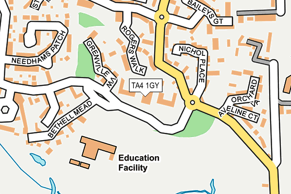 TA4 1GY map - OS OpenMap – Local (Ordnance Survey)