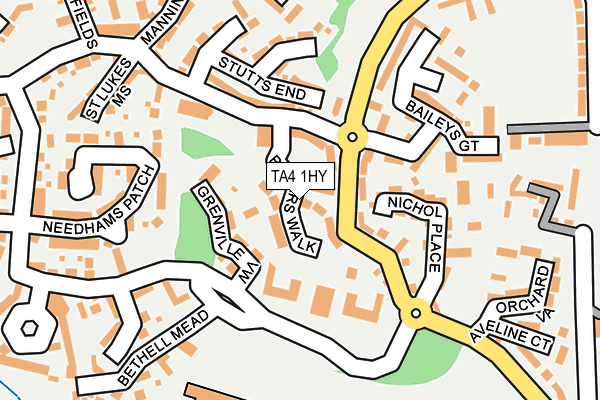 TA4 1HY map - OS OpenMap – Local (Ordnance Survey)