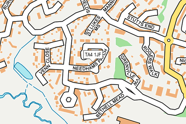 TA4 1JF map - OS OpenMap – Local (Ordnance Survey)