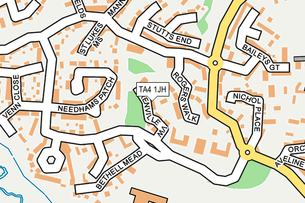 TA4 1JH map - OS OpenMap – Local (Ordnance Survey)