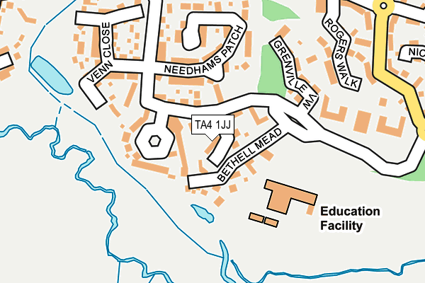 TA4 1JJ map - OS OpenMap – Local (Ordnance Survey)