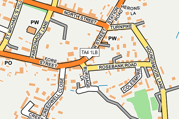TA4 1LB map - OS OpenMap – Local (Ordnance Survey)