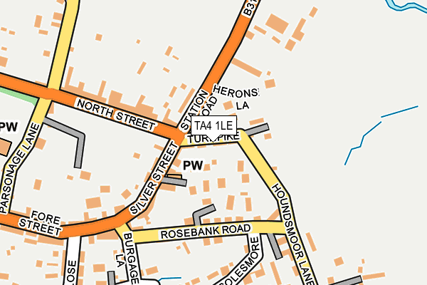 TA4 1LE map - OS OpenMap – Local (Ordnance Survey)