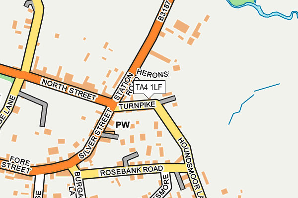 TA4 1LF map - OS OpenMap – Local (Ordnance Survey)