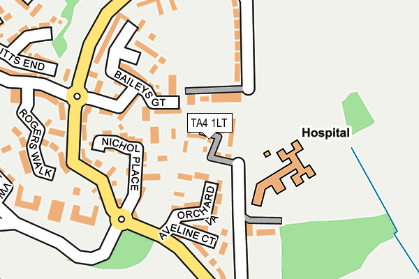 TA4 1LT map - OS OpenMap – Local (Ordnance Survey)