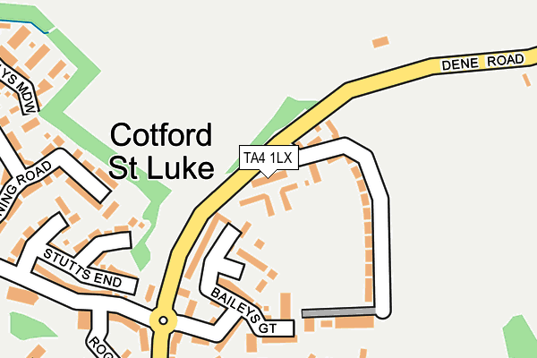 TA4 1LX map - OS OpenMap – Local (Ordnance Survey)