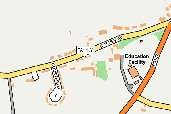 TA4 1LY map - OS OpenMap – Local (Ordnance Survey)