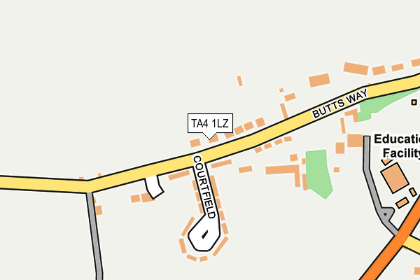 TA4 1LZ map - OS OpenMap – Local (Ordnance Survey)