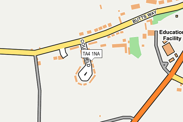 TA4 1NA map - OS OpenMap – Local (Ordnance Survey)