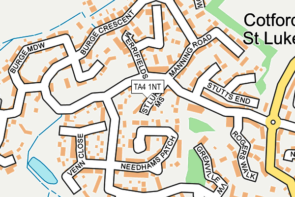 TA4 1NT map - OS OpenMap – Local (Ordnance Survey)