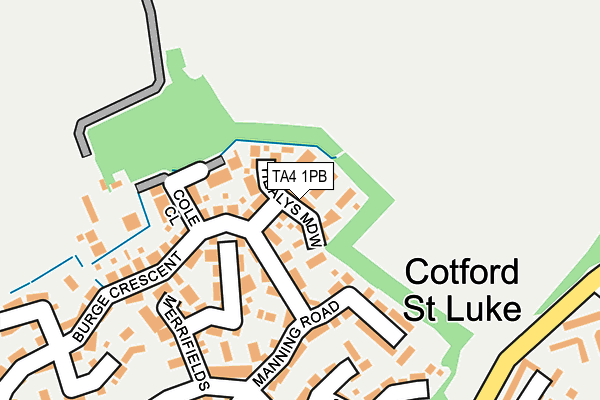 TA4 1PB map - OS OpenMap – Local (Ordnance Survey)