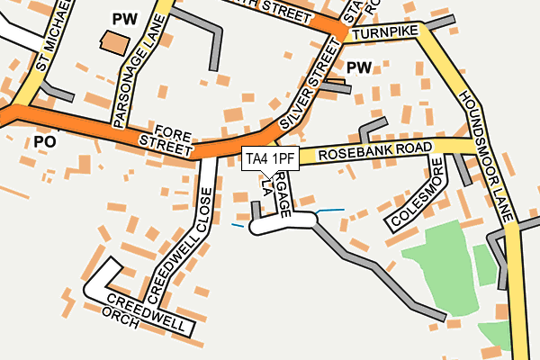 TA4 1PF map - OS OpenMap – Local (Ordnance Survey)