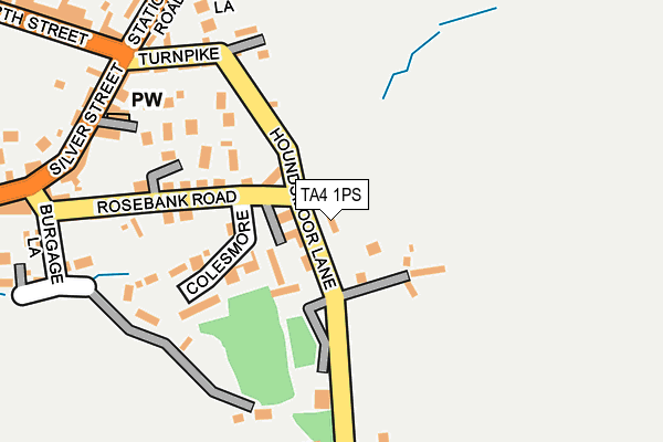 TA4 1PS map - OS OpenMap – Local (Ordnance Survey)