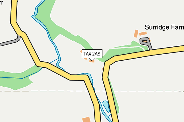 TA4 2AS map - OS OpenMap – Local (Ordnance Survey)