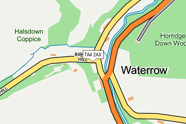 TA4 2AX map - OS OpenMap – Local (Ordnance Survey)