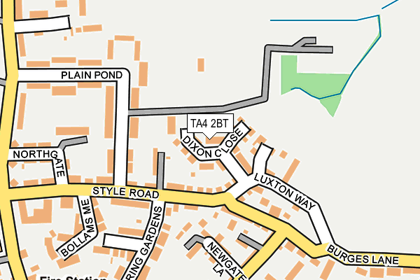 TA4 2BT map - OS OpenMap – Local (Ordnance Survey)