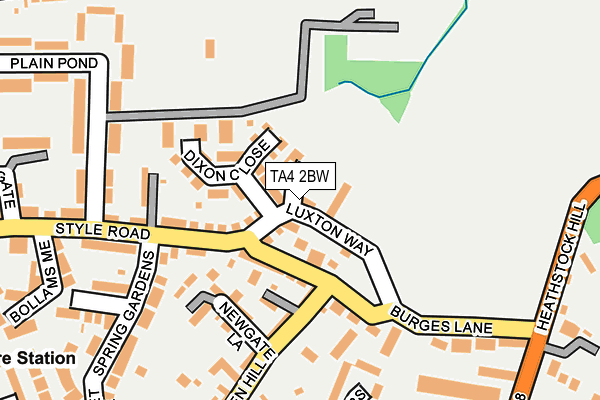 TA4 2BW map - OS OpenMap – Local (Ordnance Survey)