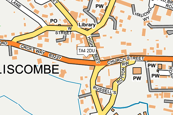 TA4 2DU map - OS OpenMap – Local (Ordnance Survey)