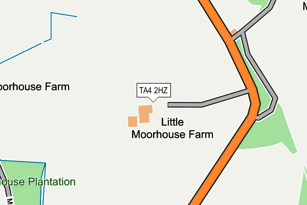 TA4 2HZ map - OS OpenMap – Local (Ordnance Survey)