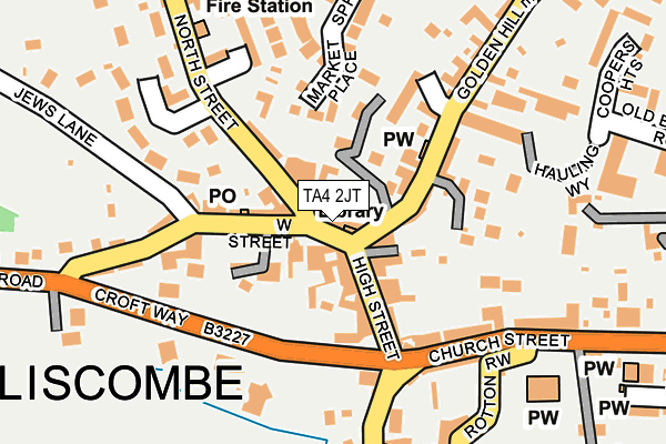 TA4 2JT map - OS OpenMap – Local (Ordnance Survey)