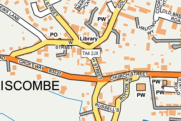 TA4 2JX map - OS OpenMap – Local (Ordnance Survey)