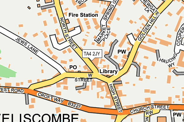 TA4 2JY map - OS OpenMap – Local (Ordnance Survey)