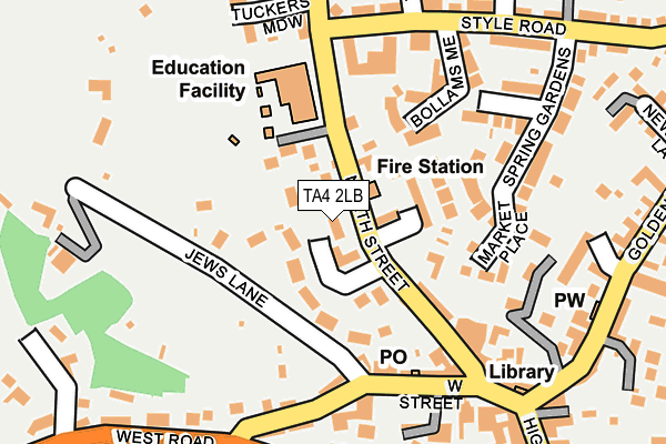 TA4 2LB map - OS OpenMap – Local (Ordnance Survey)