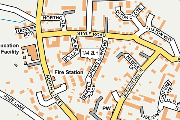 TA4 2LH map - OS OpenMap – Local (Ordnance Survey)