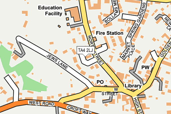 TA4 2LJ map - OS OpenMap – Local (Ordnance Survey)