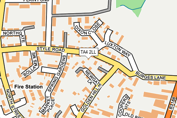 TA4 2LL map - OS OpenMap – Local (Ordnance Survey)