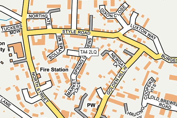 TA4 2LQ map - OS OpenMap – Local (Ordnance Survey)