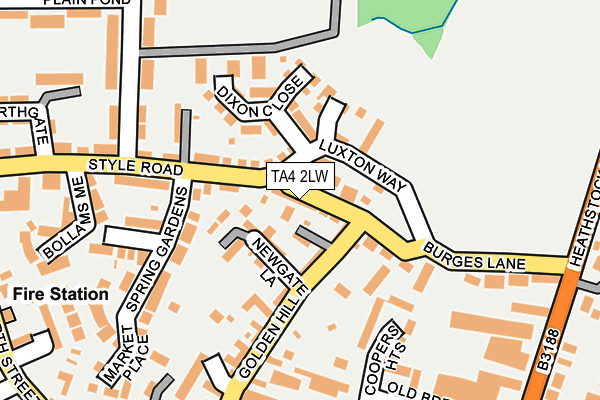 TA4 2LW map - OS OpenMap – Local (Ordnance Survey)
