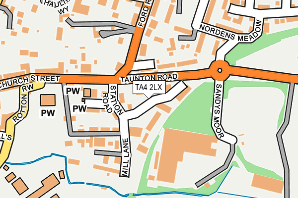 TA4 2LX map - OS OpenMap – Local (Ordnance Survey)