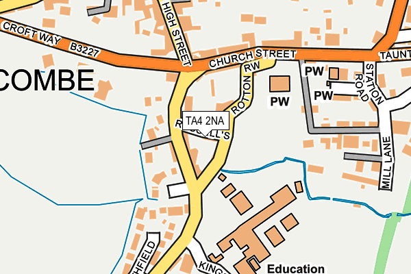 TA4 2NA map - OS OpenMap – Local (Ordnance Survey)