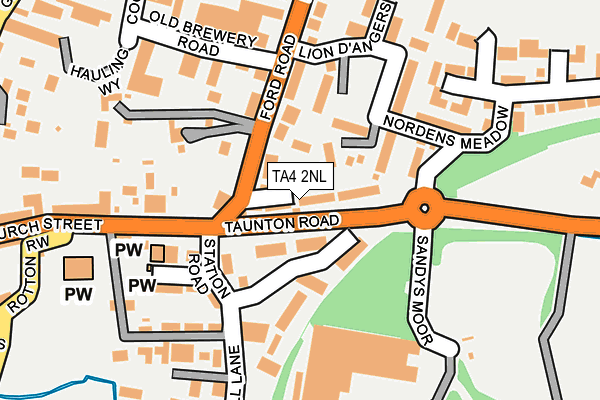 TA4 2NL map - OS OpenMap – Local (Ordnance Survey)