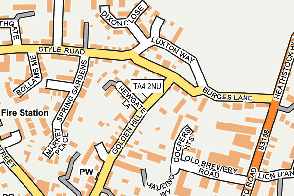 TA4 2NU map - OS OpenMap – Local (Ordnance Survey)