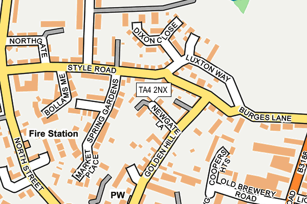 TA4 2NX map - OS OpenMap – Local (Ordnance Survey)