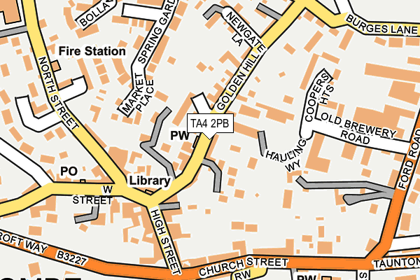 TA4 2PB map - OS OpenMap – Local (Ordnance Survey)