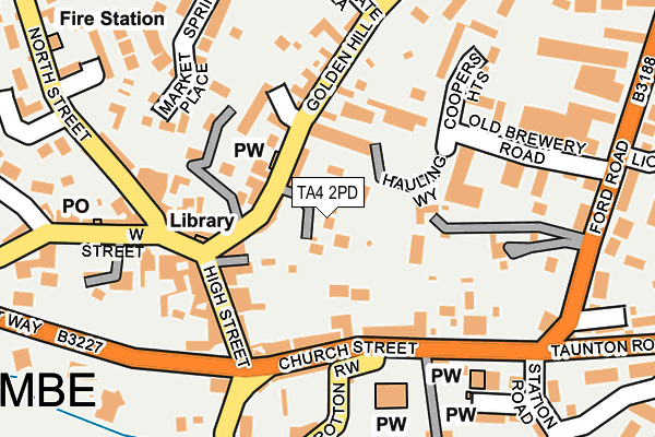 TA4 2PD map - OS OpenMap – Local (Ordnance Survey)