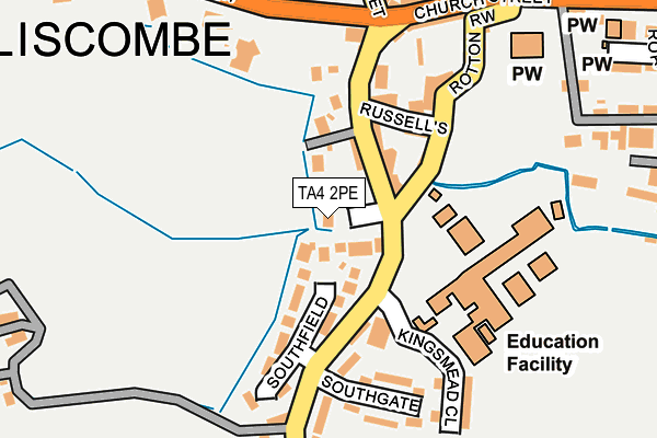 TA4 2PE map - OS OpenMap – Local (Ordnance Survey)