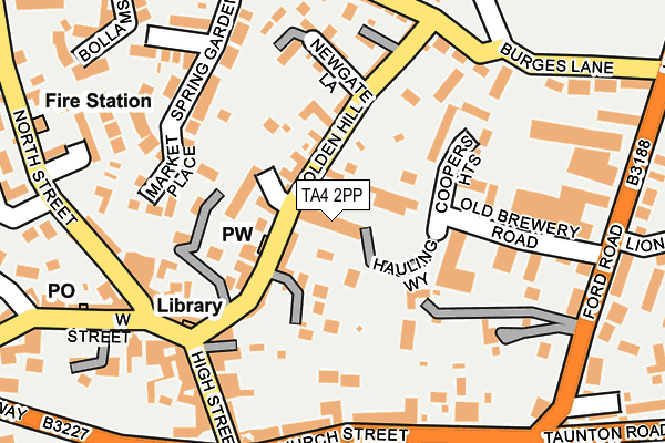 TA4 2PP map - OS OpenMap – Local (Ordnance Survey)