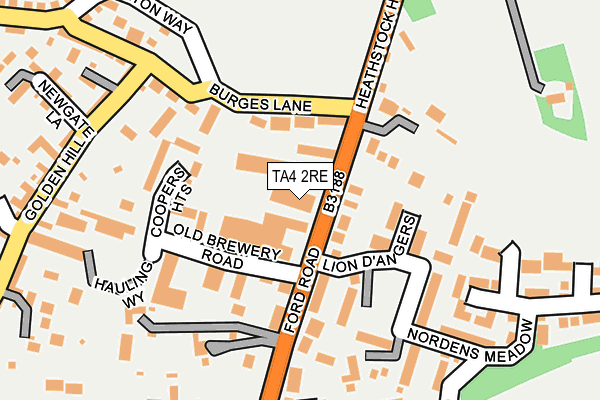 TA4 2RE map - OS OpenMap – Local (Ordnance Survey)
