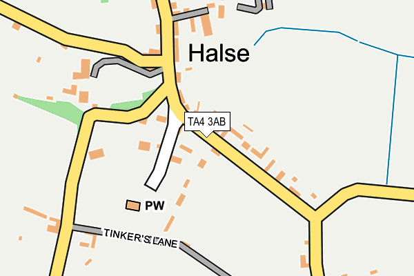 TA4 3AB map - OS OpenMap – Local (Ordnance Survey)