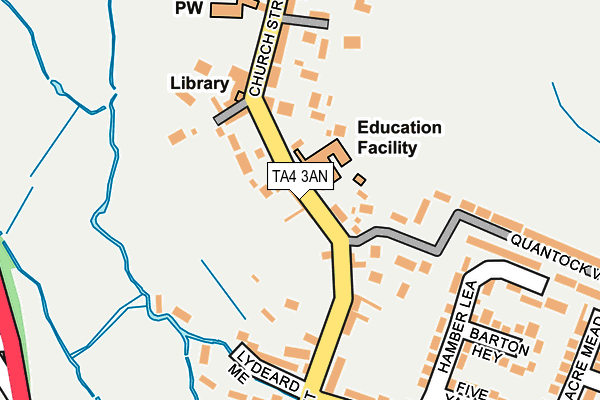 TA4 3AN map - OS OpenMap – Local (Ordnance Survey)